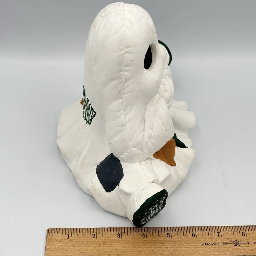 Vintage Halloween Ceramic Patchwork Ghost Rare Holiday Decor Cute & Spooky
